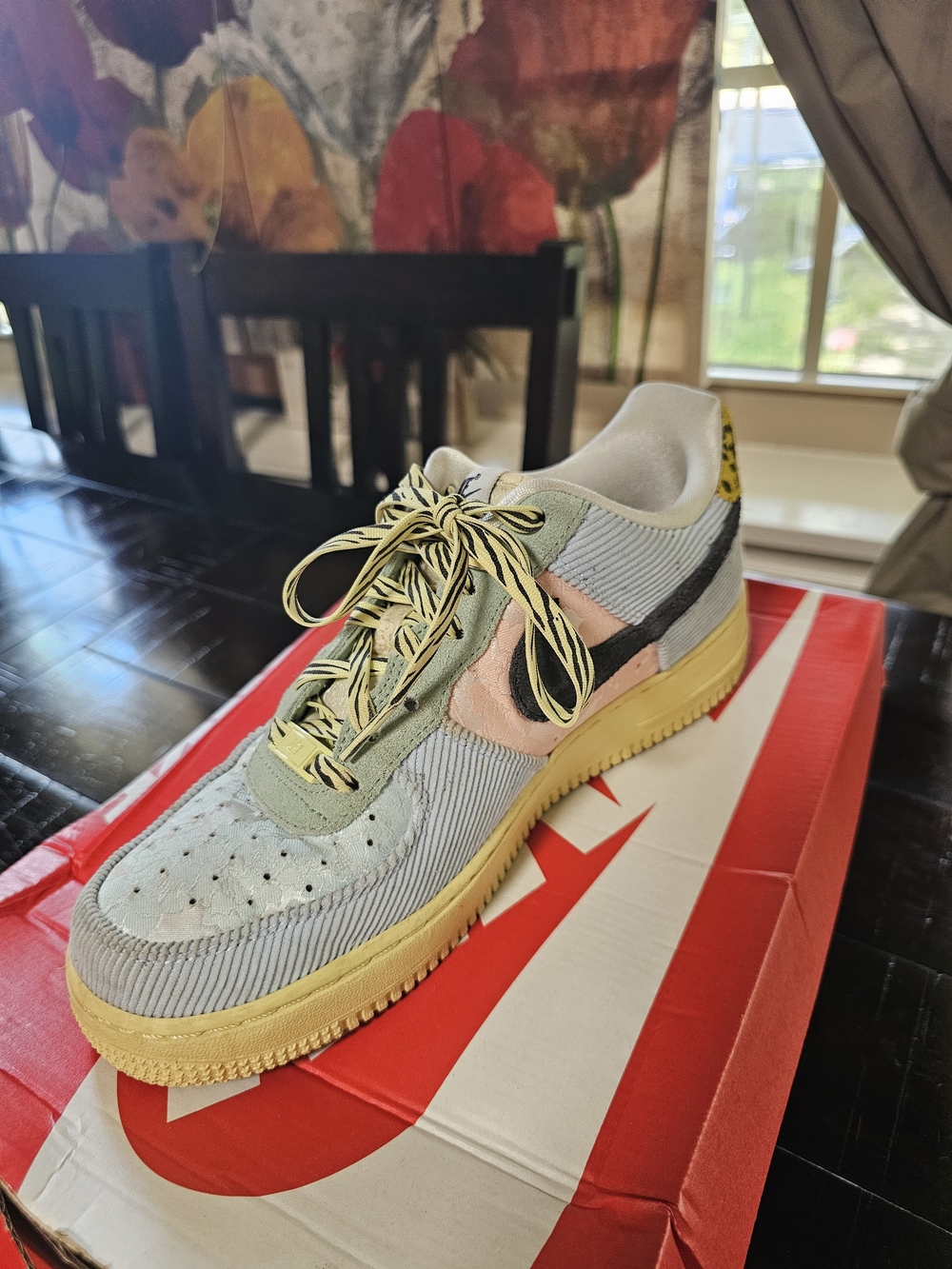 Nike Air Force 1 Pastel Multi-Color Corduroy Sneaker